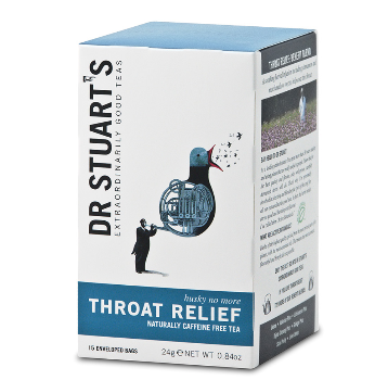 Dr Stuart's Throat Relief Tea (15 tea bags) - The Medicine Cupboard