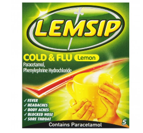 Lemsip cold & flu Sachets (5 sachets) - The Medicine Cupboard
