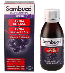 Sambucol Extra Defence Syrup (120ml) - The Medicine Cupboard