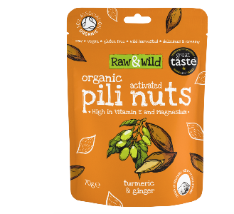 Raw & Wild Pili Nuts - Turmeric & Ginger (70g) - The Medicine Cupboard