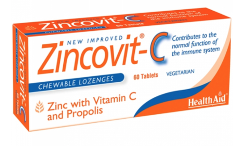 HealthAid Zincovit-C Chewable Lozenges (60 tablets) - The Medicine Cupboard